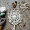 Handmade Knitted Wall Hanging – Dream Catcher Style for Home Decor (1)