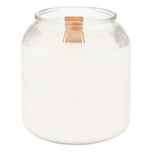 Handmade Lavender Scented Jar Candle – White Floral Aroma
