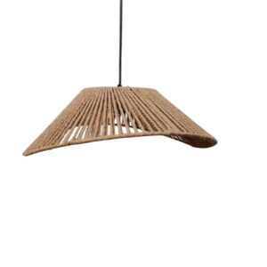 Handmade Macrame Pendant Light – Bohemian Spiral Ceiling Lamp