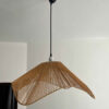 Handwoven Raffia Pendant Light – Modern Deformed Design Ceiling Lamp (1)