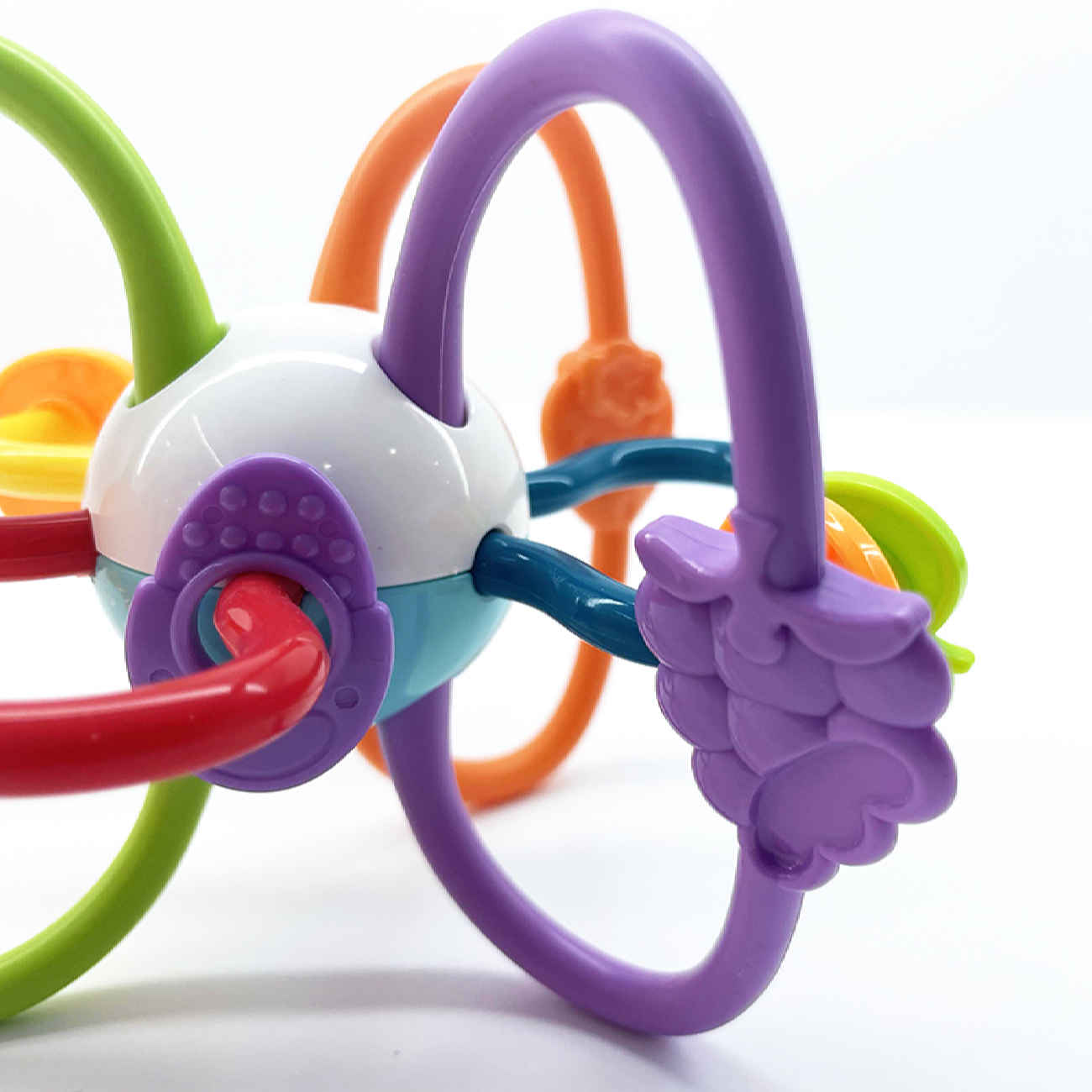 Hanger Baby Teether & Rattle – Orange Galaxy Fruit Design