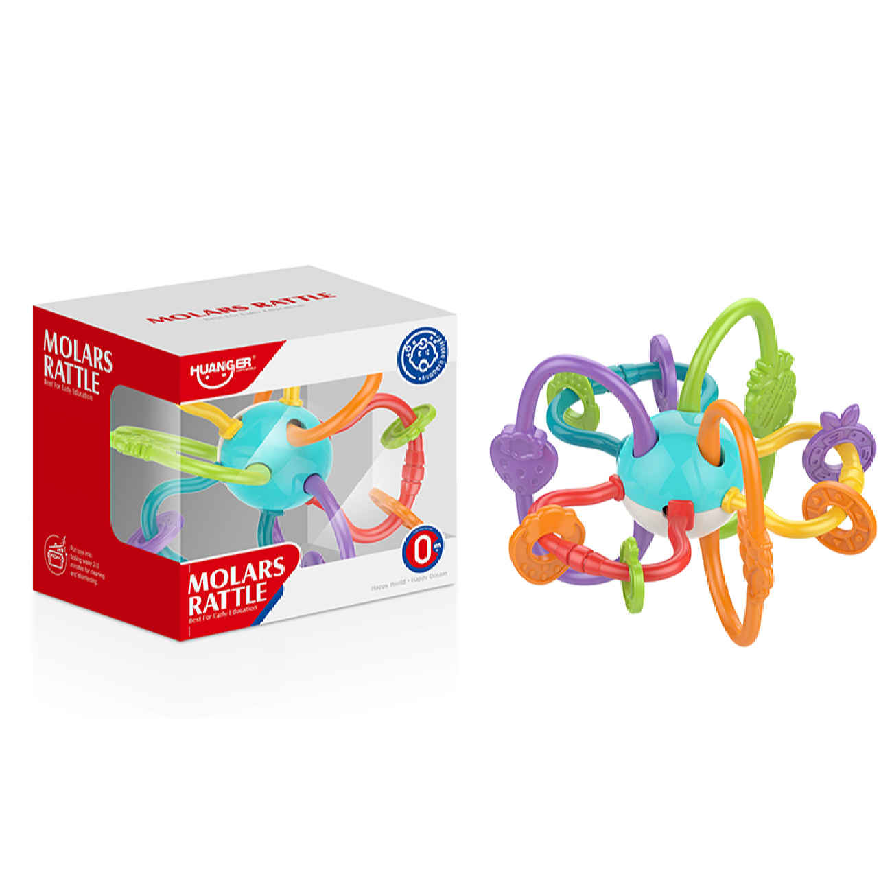 Hanger Baby Teether & Rattle - Orange Galaxy Fruit Design - ShopiPersia