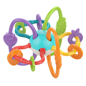Hanger Baby Teether & Rattle – Orange Galaxy Fruit Design