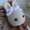 Knitted Baby Rattle with Wooden Handle & Cute Rabbit, Perfect for Little Hands (3)