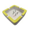 Minimalist Ceramic Ashtray – Perfect for Indoor & Outdoor Use in Yellow (2)