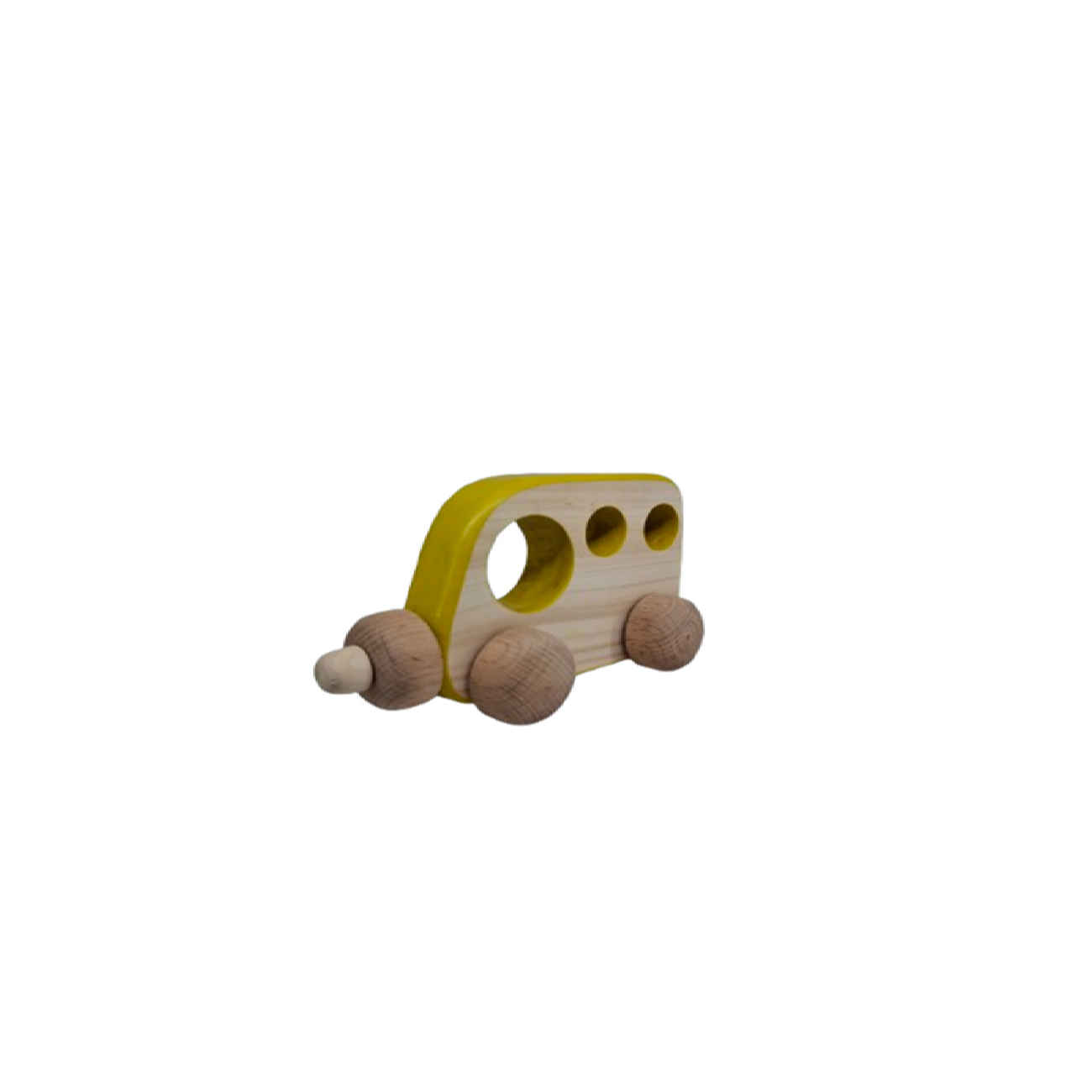 Minimalist Wooden Car Toy – Unpainted & Smooth & Safe