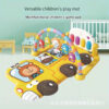 Multifunctional Baby Play Mat – Cartoon Bus Design with Hanging Toys & Piano (3)