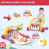 Musical Animal-Themed Baby Walker with Interactive Piano – Fun & Educational Toddler Toy (3)