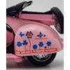 NabSell Vespa Sidecar Toy – Red Die-Cast Musical Scooter with Lights & Blue Floral Design (2)
