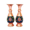 Pardaz Decorative Copper Vase – Stunning Handcrafted Piece with Persian Minakari Enamel, Set of 2 (1)