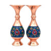 Pardaz Decorative Copper Vase – Stunning Handcrafted Piece with Persian Minakari Enamel, Set of 2 (3)