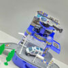 Police Suitcase Parking Playset 8-Piece– Includes 2 Die-Cast Police Cars & Rescue Helicopter (2)
