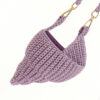 Raffia Shell Bag – Elegant Handwoven Lilac Bag for Unique Looks (2)