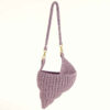 Raffia Shell Bag – Elegant Handwoven Lilac Bag for Unique Looks (3)