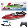 Red Remote-Controlled Toy Boat for Kids – Waterproof Design with Charger & Easy Steering (3)