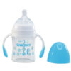 Wee Care Wide-Neck Pyrex Baby Bottle with Handles – Snowflake Design & Anti-Colic & Soft Silicone Nipple 120ml (4)