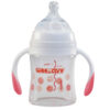 Wee Care Wide-Neck Pyrex Baby Bottle with Handles – Snowflake Design & Anti-Colic & Soft Silicone Nipple 120ml (5)