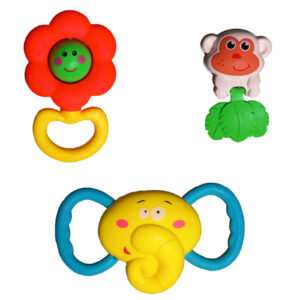 Soft, Safe, and Easy-to-Grip Baby Rattles for Newborns and Infants 0–12 Months (3x)