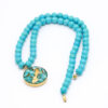 Aquarius (Bahman) Nishapour Turquoise Necklace with Gold Leaf Detail (2)