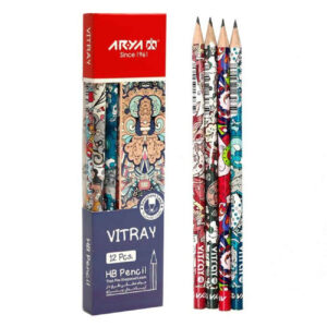 Arya VITRAY Black Pencils – Premium for Drawing & Writing and Sketching Pack of 12