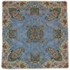 Authentic Persian Synthetic Silk Termeh Cushion Cover – Elegant Light Blue Design