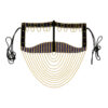 Elegant Handmade Burqa – Rhinestone Design with Crescent Gold Chain