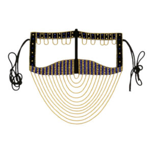 Elegant Handmade Burqa – Rhinestone Design with Crescent Gold Chain
