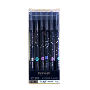 Galaxy Erasable Pen Fancy Pens with High-Quality Erasers – Set of 12