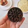 Handcrafted Persian Wooden Kolompeh & Pastry Stamp with Floral Pattern (1)