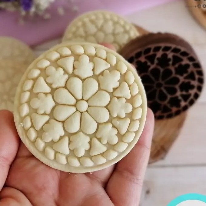 Persian Plastic Kolompeh & Pastry Stamp with Traditional Pattern