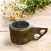 Handcrafted Walnut Kooksa Cup with Stainless Steel Insert – Perfect for Tea & Coffee (5)