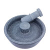 Handmade Natural Stone Nutcracker – Rustic Serpentine Stone Bowl with Bakelite Handle, Perfect for Walnuts, Almonds, Hazelnuts & Other Hard-Shelled Nuts (1)
