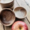 Handmade Wooden Bowl, 10 cm – Perfect for Yogurt, Nuts & Haft-Seen Pack of 6 (1)