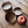 Handmade Wooden Bowl, 10 cm – Perfect for Yogurt, Nuts & Haft-Seen Pack of 6 (2)