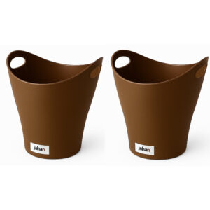 Indoor Conical Plastic Wastebasket, 5L – Stylish & Functional (2x)