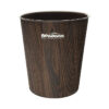 Indoor Plastic Wastebasket, 11 L –Wood Grain Pattern for Stylish Spaces (1)