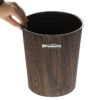 Indoor Plastic Wastebasket, 11 L –Wood Grain Pattern for Stylish Spaces (3)