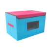 Large Size Soft Clothes Organizer – Fabric Storage Box with Lid and Cardboard Walls, Ideal for Wardrobes & Closets (3)
