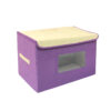 Large Size Soft Clothes Organizer – Fabric Storage Box with Lid and Cardboard Walls, Ideal for Wardrobes & Closets (6)