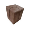 Matte Blue Square Ottoman – Fabric Upholstery & MDF Frame (2)