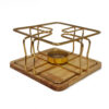 Metal Teapot Warmer with Wooden Base – Sleek Design for Perfect Tea Moments (1)