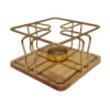 Metal Teapot Warmer with Wooden Base – Sleek Design for Perfect Tea Moments (3)