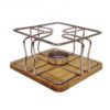 Metal Teapot Warmer with Wooden Base – Sleek Design for Perfect Tea Moments (4)