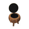 Moroccan Traditional Pattern Velvet Ottoman with Hidden Box (1)