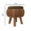 Moroccan Traditional Pattern Velvet Ottoman with Hidden Box (3)
