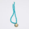 Nishapour Turquoise Necklace Featuring Zodiac Gold Leaf Design – Leo (Mordad) (2)