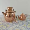 Persian Copper Gas Samovar 5L with Teapot, Hammered Finish