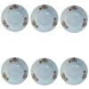 Red Rose Soup Plate Set – Ceramic Dinnerware (Set of 6).