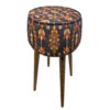Smoky Grey Persian-Style Ottoman – Elegant Velvet Puff with Wooden Legs & MDF Base (6)