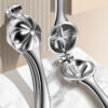 Stainless Steel Lever Nutcracker – Steel Handle & Body, Ergonomic, for Walnuts & Chestnuts, Floral Design (8)